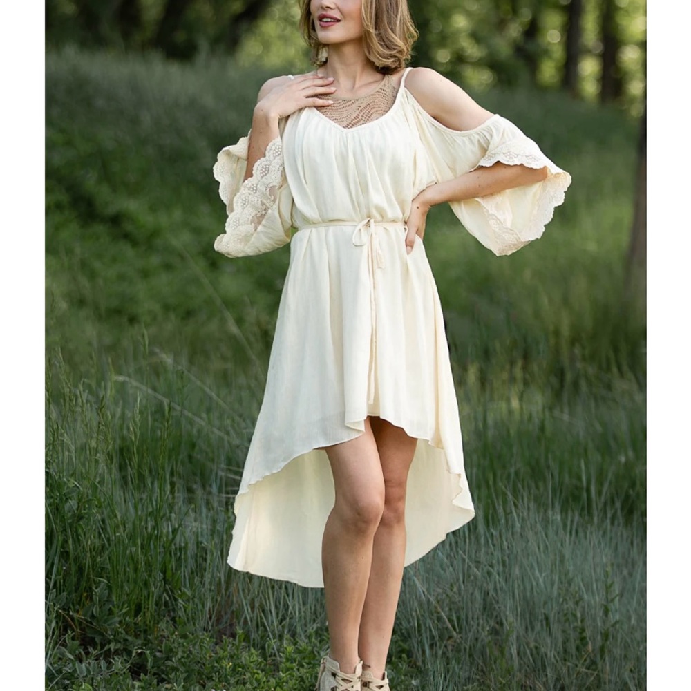 NWT Joyfolie DELA DRESS IN CREAM - Picture 3 of 4